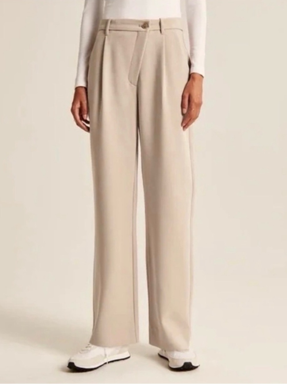 Abercrombie & Fitch Sandstone Wide-Leg Trousers (28s/6s)